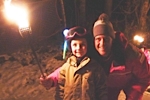 Les Houches Torch lit ski descent